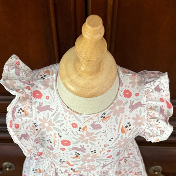 STITCHY FISH Bunny Print and Floral Dress 3T GUC - Picture 4 of 9